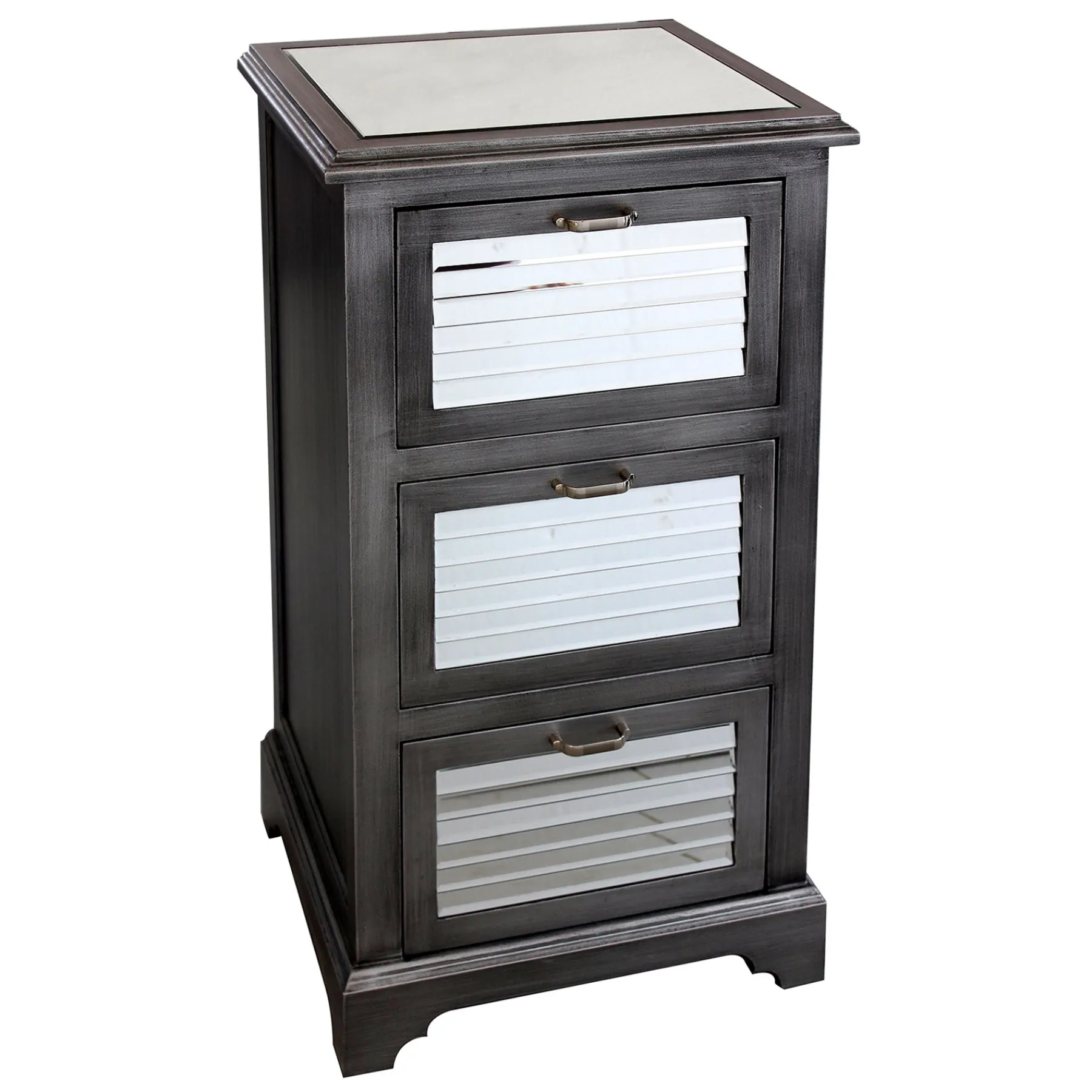 * 3 Drawer Shutter Mirror Cabinet Discount Online< Bedroom