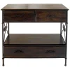 * 3 Drawer Wood Side Table Bargain Sale< Accent Tables