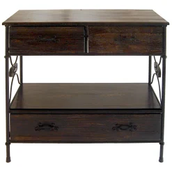 * 3 Drawer Wood Side Table Bargain Sale< Accent Tables