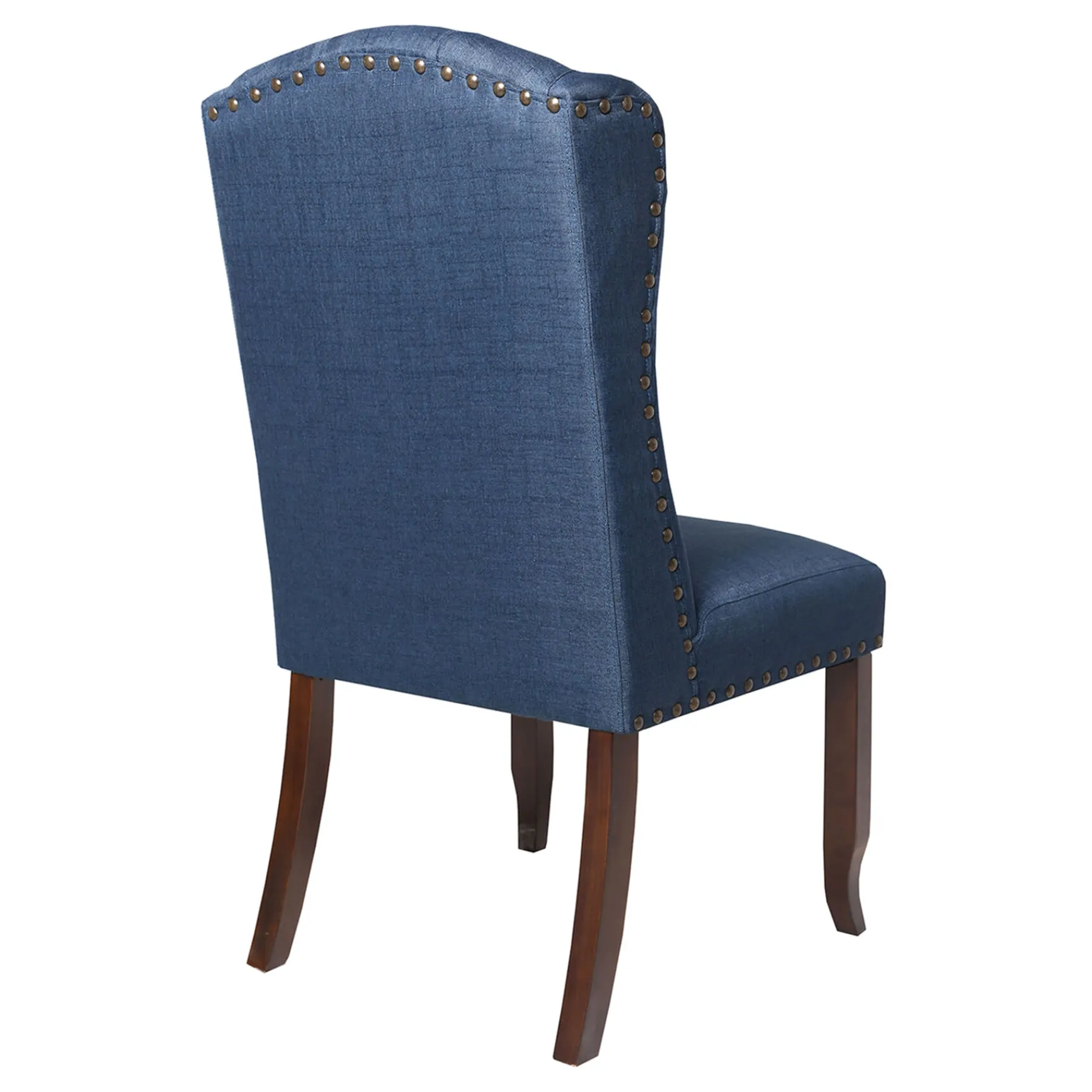 * Aahmad Blue Tufted Wing Dining Chair Featured< Dining Chairs & Benches