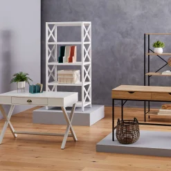 * Adelaide White Bookshelf Gift Selection< Office