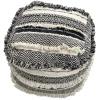 * Alex Handwoven Fringe Square Pouf Flash Sale< Ottomans & Poufs