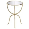 * Astoria Round Accent Table, Gold Promotion< Accent Tables