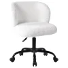 * Aubrey White Sherpa Office Chair Featured< Office