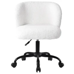 * Aubrey White Sherpa Office Chair Featured< Office