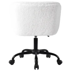 * Aubrey White Sherpa Office Chair Featured< Office