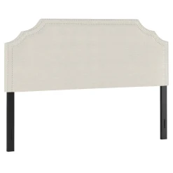 * Belize Cream Nail Head Trim King Headboard Gift Selection< Bedroom