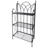 * Black 3 Tier Gothic Baker Rack With Metal Wire Shelves Clearance< Baker'S Racks & Bar Carts