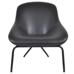 * Black Faux L Armless Chair Kd Less Expensive< Accent Chairs