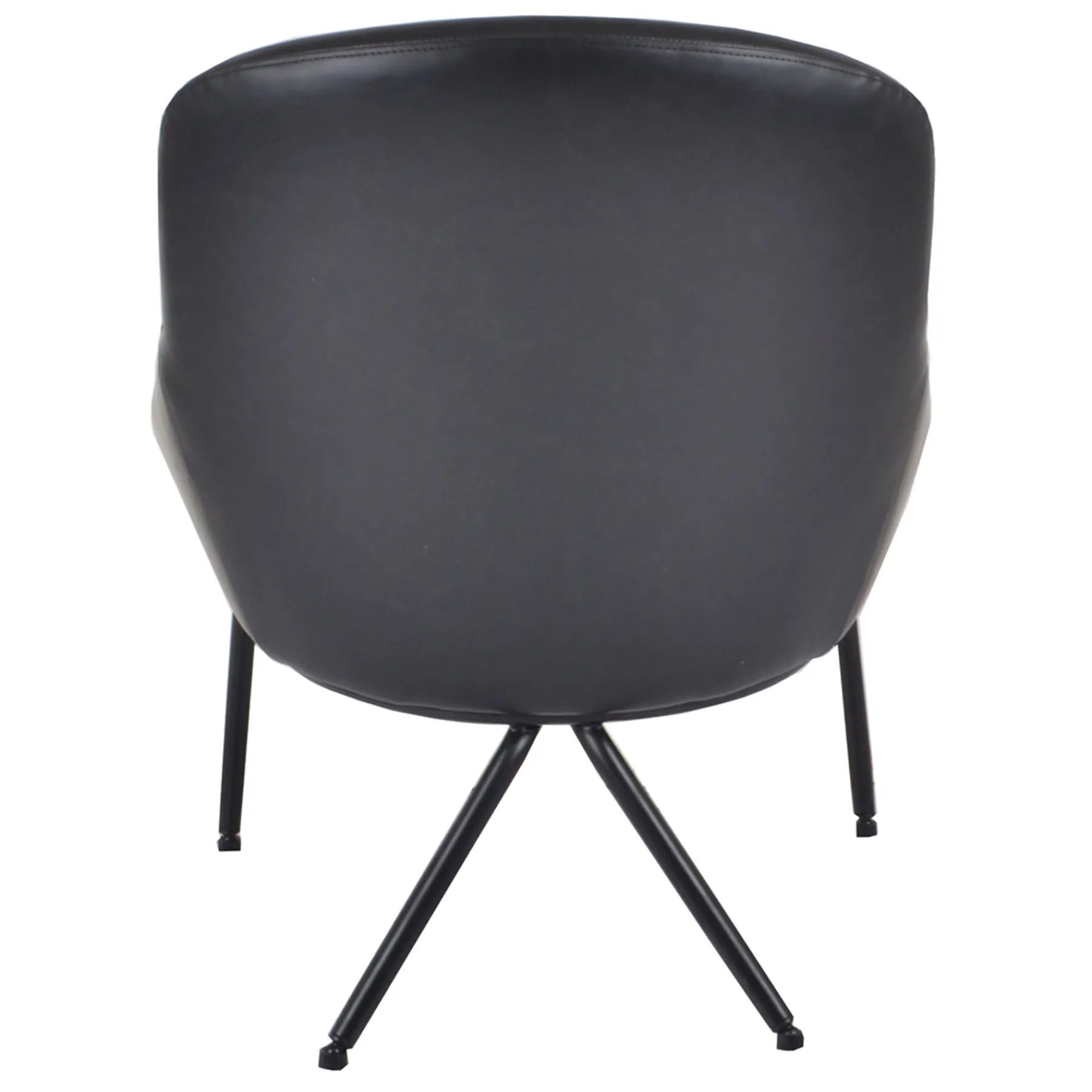 * Black Faux L Armless Chair Kd Less Expensive< Accent Chairs