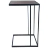 * Black Metal C-Table With Dark Wooden Top Promotion< Accent Tables