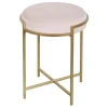 * Blair Pink & Gold Stool, 20 Gift Selection< Ottomans & Poufs