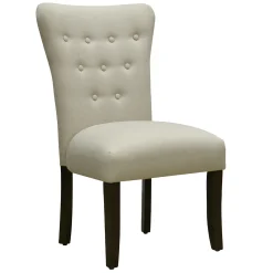 * 9-Button Natural Parson Dining Chair Flash Sale< Dining Chairs & Benches