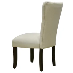 * 9-Button Natural Parson Dining Chair Flash Sale< Dining Chairs & Benches