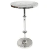 * Calvin Silver Metal Accent Table, 22 Online Discount< Accent Tables
