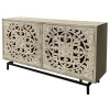 * Carved 4 Door Wood Sideboard Discount< Cabinets & Chests