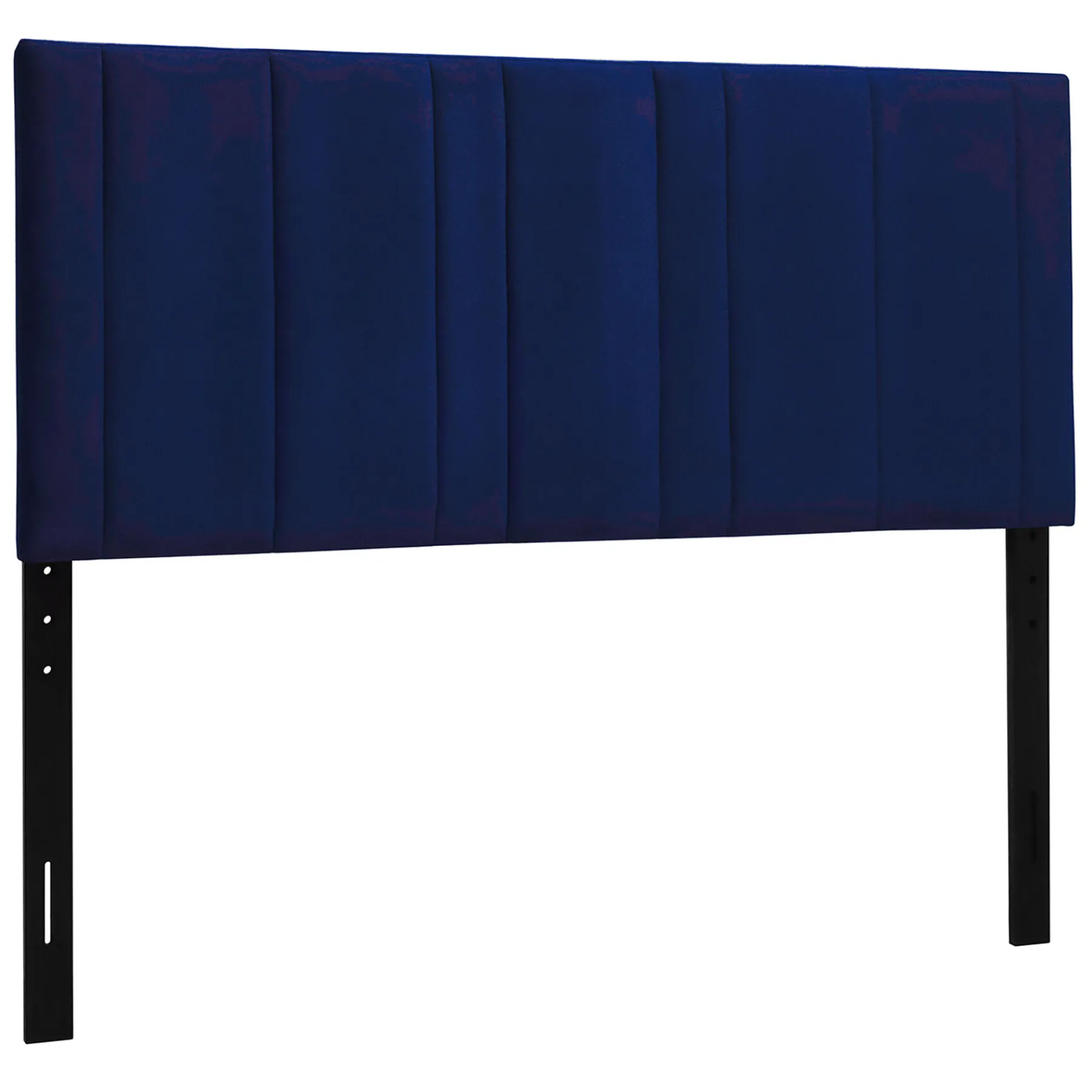 * Chandler Channeled Navy Velvet Queen Headboard Featured< Bedroom