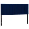 * Chandler Channeled Navy Velvet King Headboard Bargain Sale< Bedroom