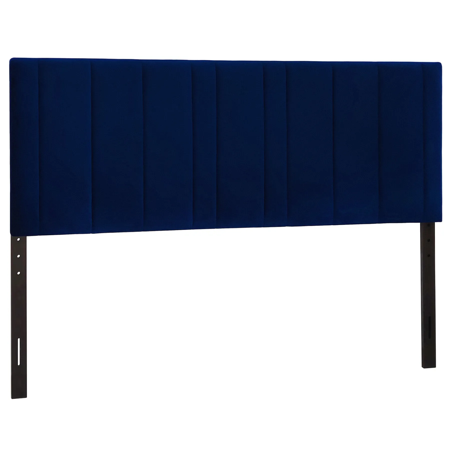 * Chandler Channeled Navy Velvet King Headboard Bargain Sale< Bedroom