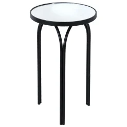 * Colton Mirrored-Top Accent Table, Black Promotion< Accent Tables