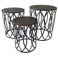 * Copper Round Metal Side Table, Large Promotion< Accent Tables