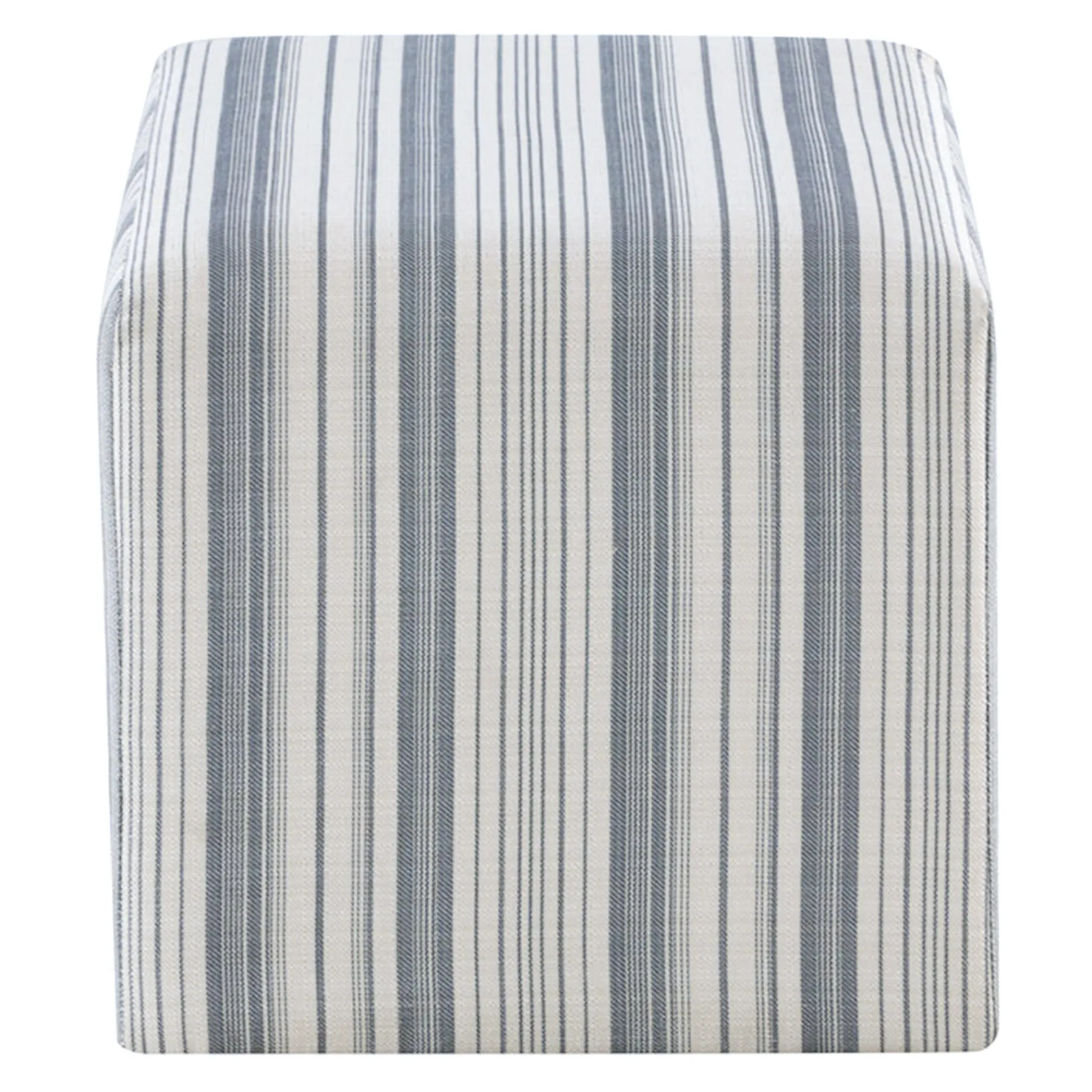 * Cottage Striped Ottoman Fashion< Ottomans & Poufs