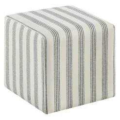 * Cottage Thin Striped Ottoman Promotion< Ottomans & Poufs