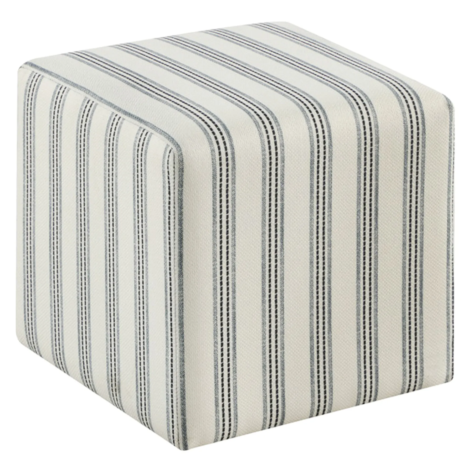 * Cottage Thin Striped Ottoman Promotion< Ottomans & Poufs