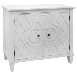 * Coventry White Cross Cabinet Bargain Sale< Cabinets & Chests