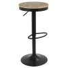 * Dakota Adjustable Modern Industrial Black Barstool, 29 Promotion< Barstools