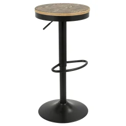 * Dakota Adjustable Modern Industrial Black Barstool, 29 Promotion< Barstools