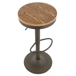 * Dakota Adjustable Modern Industrial Antique Brown Barstool, 29 Fashion< Barstools