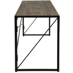 * Dakota Black & Brown Industrial Modern Office Desk Bargain Sale< Office