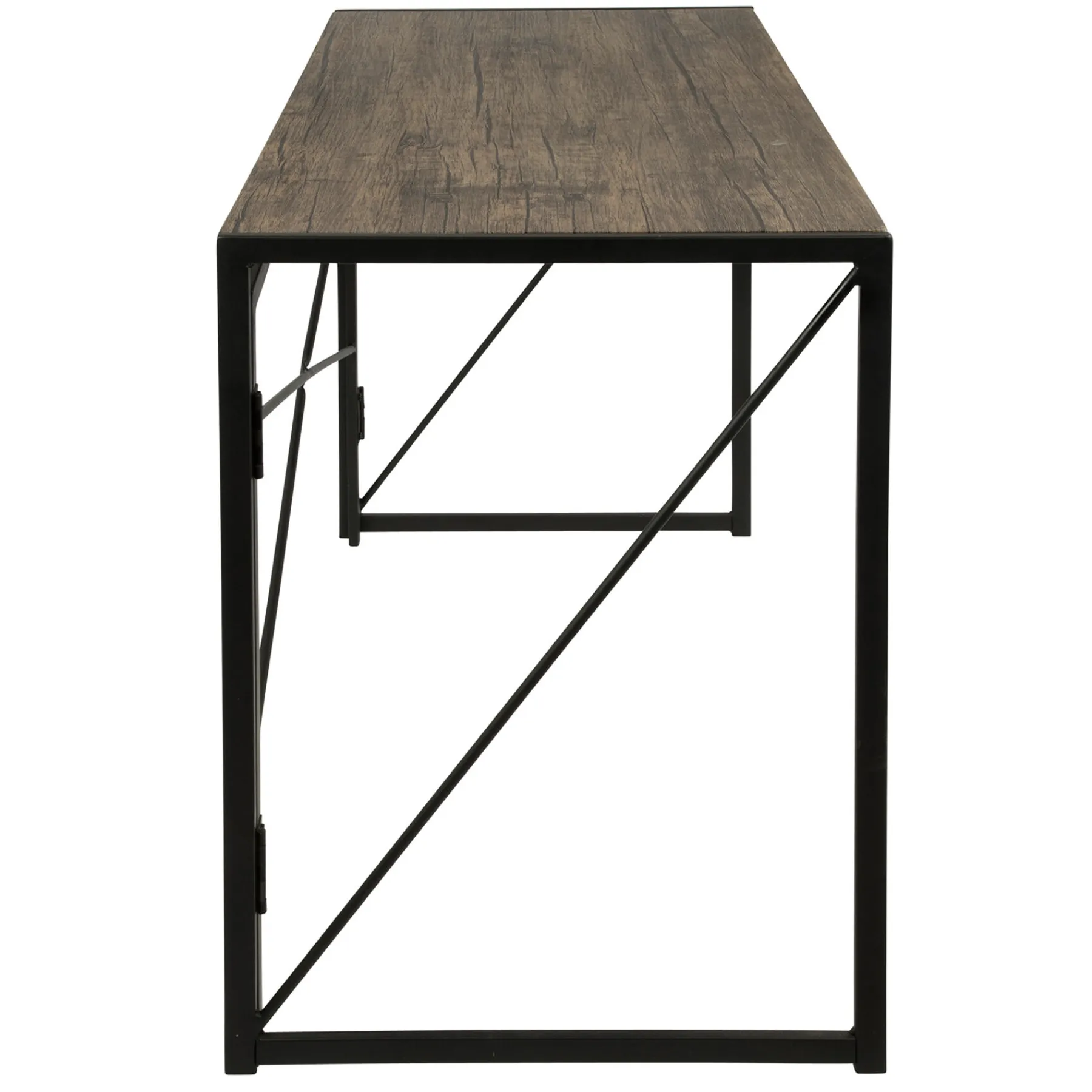 * Dakota Black & Brown Industrial Modern Office Desk Bargain Sale< Office