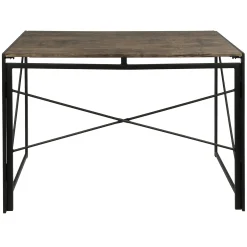 * Dakota Black & Brown Industrial Modern Office Desk Bargain Sale< Office