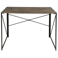 * Dakota Black & Brown Industrial Modern Office Desk Bargain Sale< Office