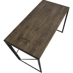 * Dakota Black & Brown Industrial Modern Office Desk Bargain Sale< Office