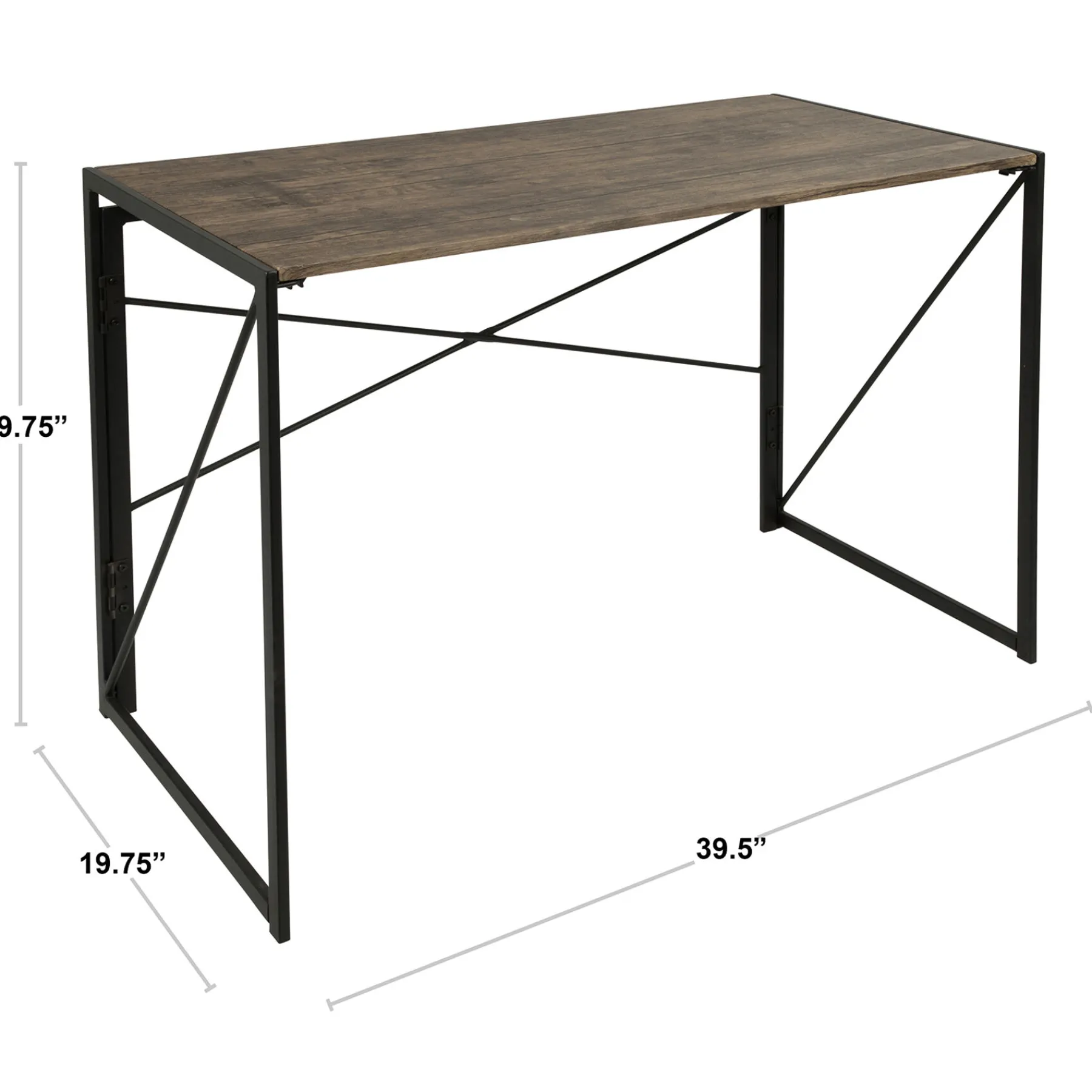 * Dakota Black & Brown Industrial Modern Office Desk Bargain Sale< Office