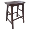 * Dark Walnut Saddle Barstool 29 Kd Cheaper< Barstools