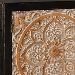 * 2-Door Carved Black Long Cabinet Opening Sales< Cabinets & Chests