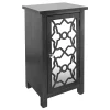 * 1-Door Mirrored Silver Cabinet Exquisite Gifts< Cabinets & Chests
