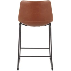 * Drake Cognac Modern Industrial Faux Leather Barstool, 30 Less Expensive< Barstools