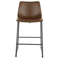 * Drake Espresso Faux Leather Modern Industrial Barstool, 30 Flash Sale< Dining Chairs & Benches