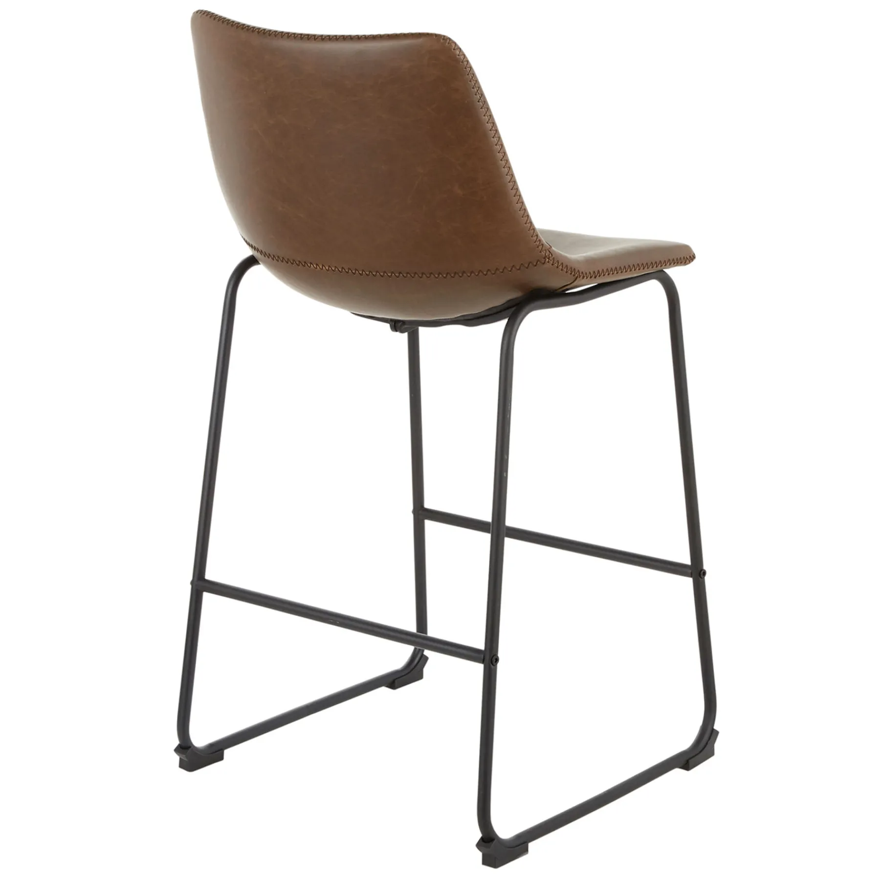 * Drake Espresso Faux Leather Modern Industrial Barstool, 30 Flash Sale< Dining Chairs & Benches