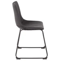 * Drake Modern Industrial Dining Chair, Grey Discount Online< Dining Chairs & Benches