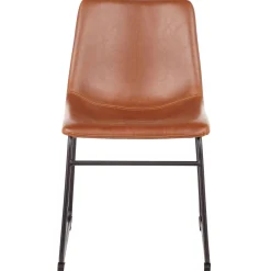 * Drake Modern Industrial Dining Chair, Cognac Clearance< Dining Chairs & Benches