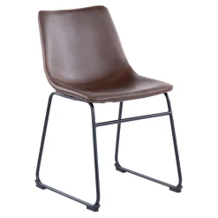 * Drake Modern Industrial Dining Chair, Espresso Discount< Dining Chairs & Benches