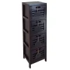* 4-Drawer Grey Wooden Cabinet, Medium Flash Sale< Cabinets & Chests