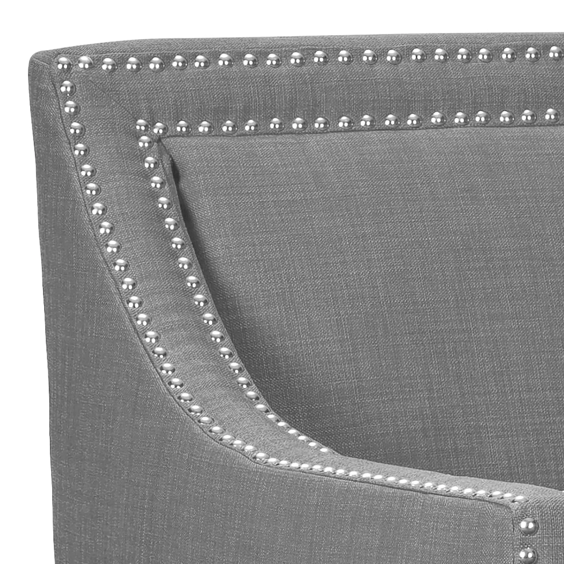 * Erica Grey Accent Chair With Nailhead Trim Flash Sale< Accent Chairs