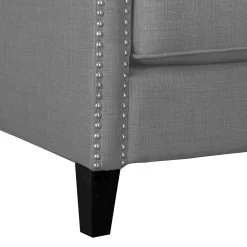 * Erica Grey Accent Chair With Nailhead Trim Flash Sale< Accent Chairs